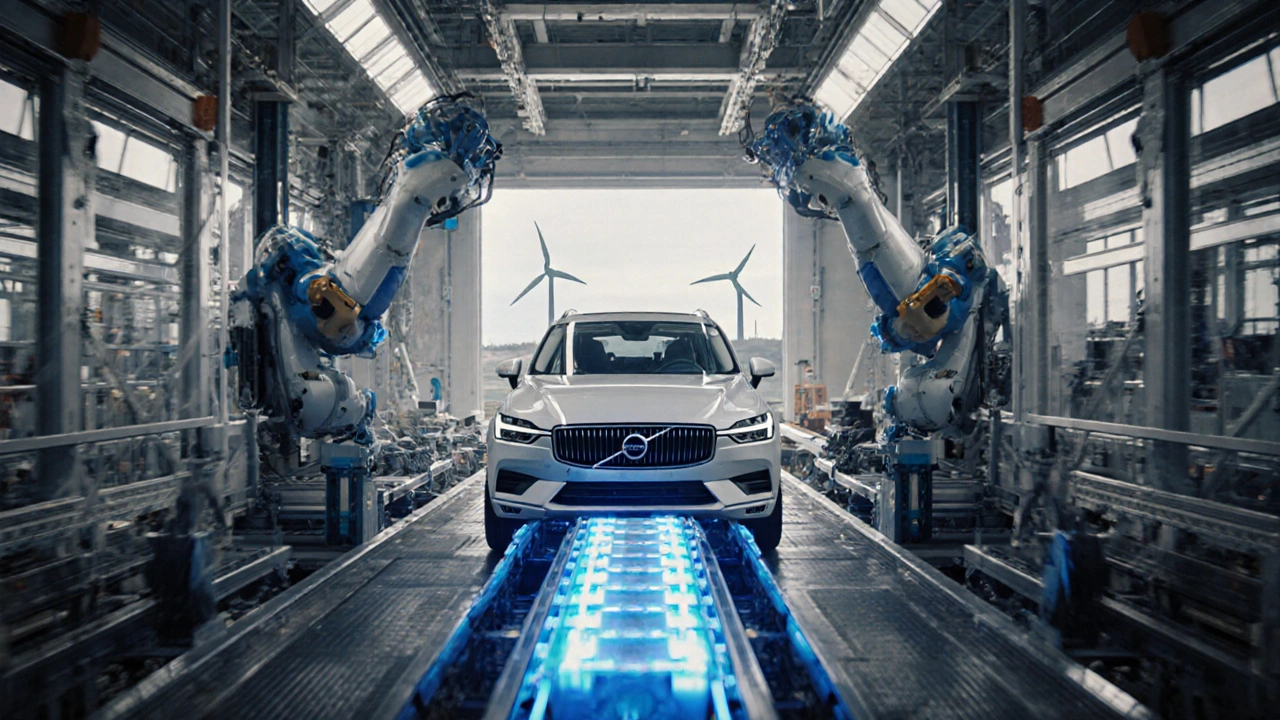 Robotické linky ve švédské továrně Torsby montují komponenty XC60.