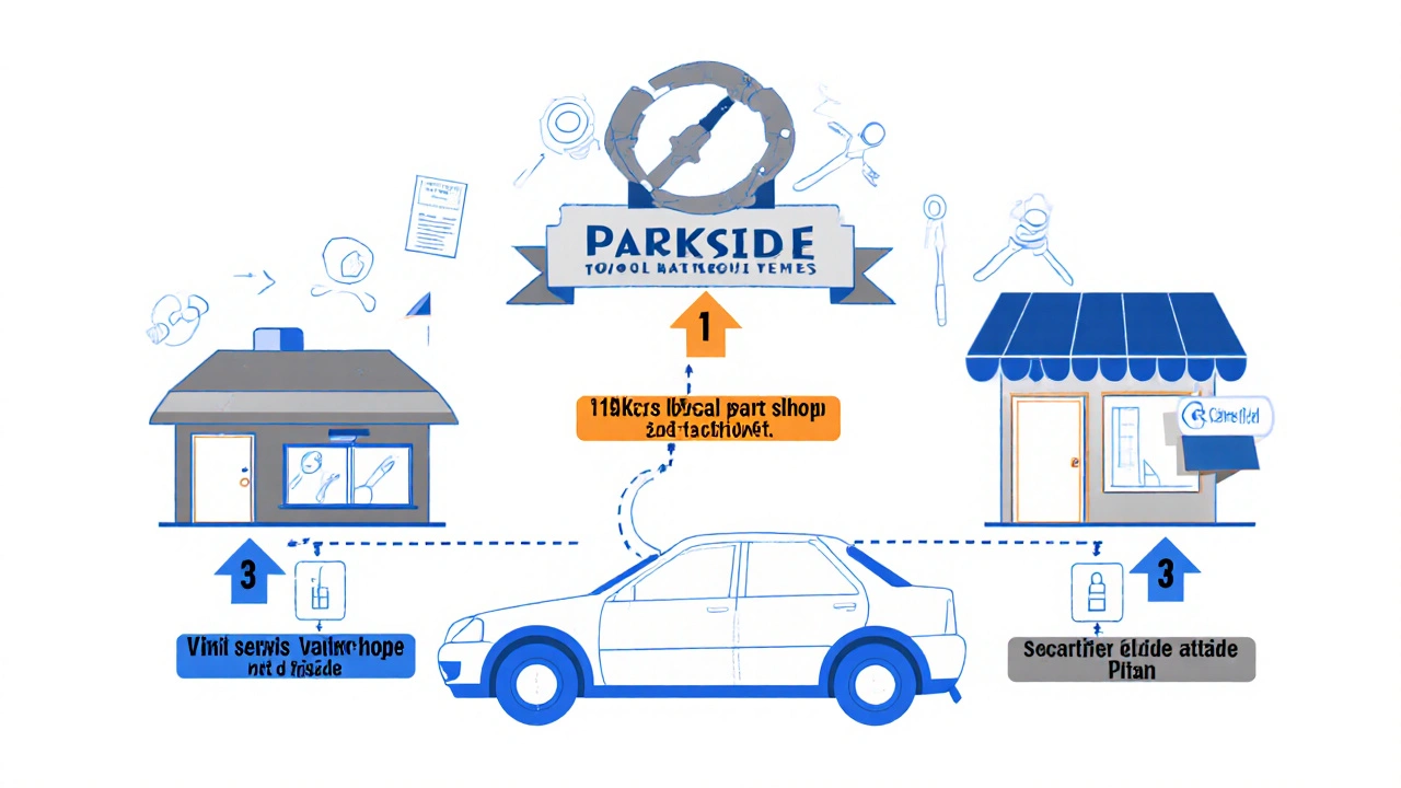 Tři možnosti opravy Parkside: Lidl, servis a online náhradní díly